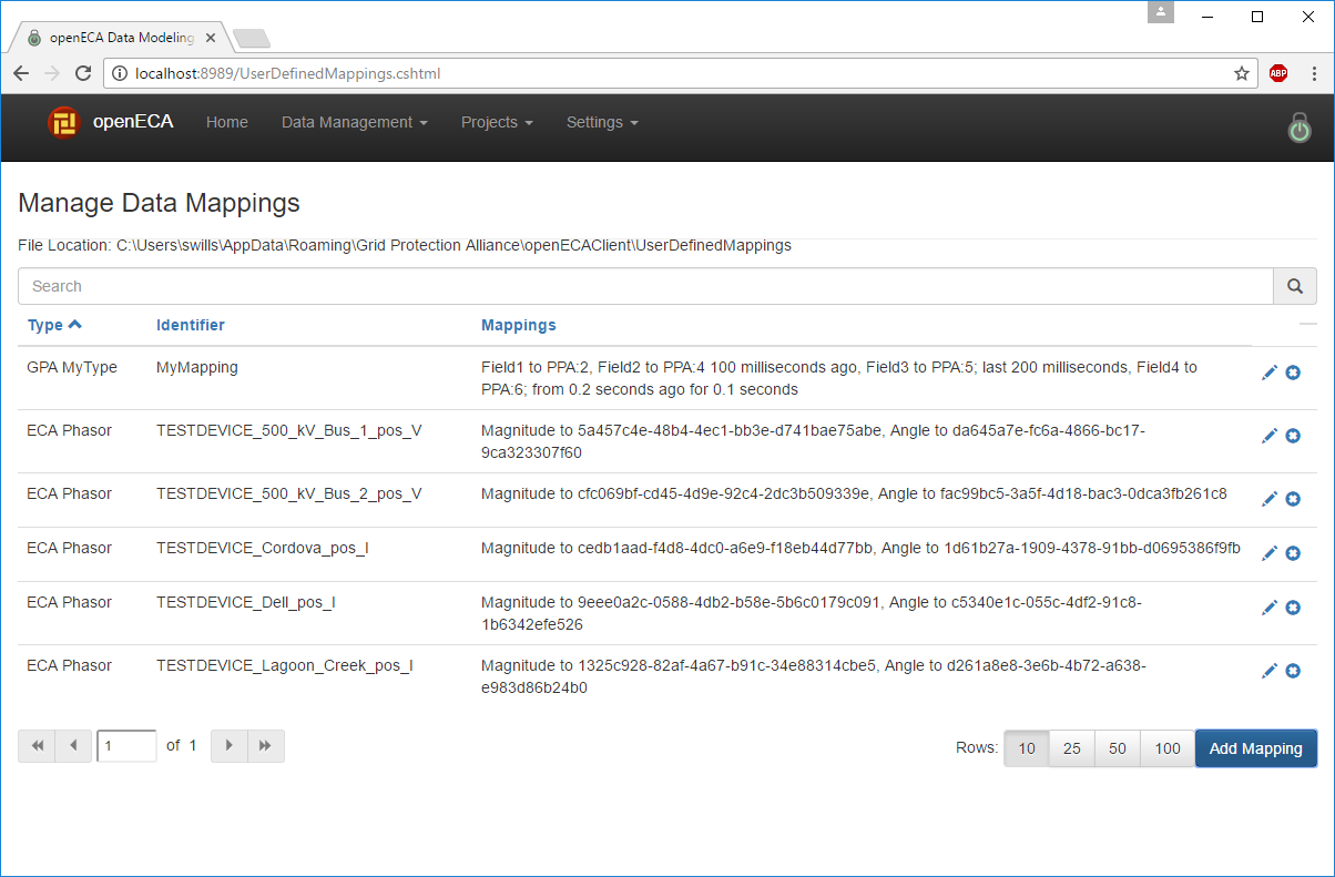 Manage Mappings
